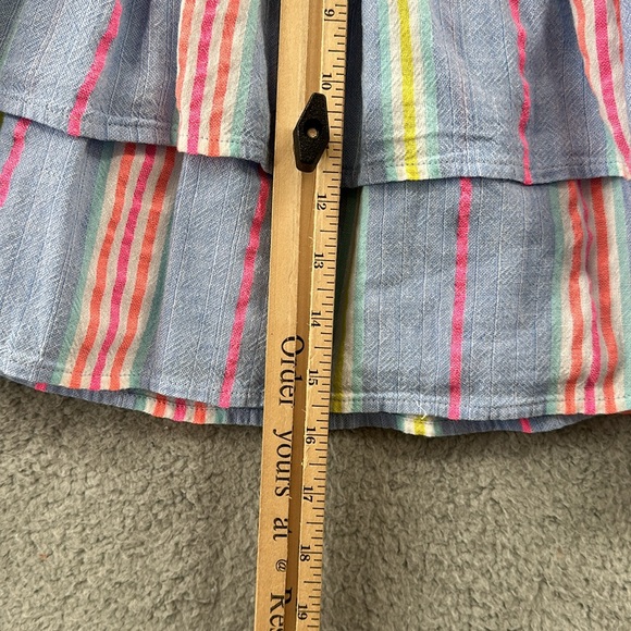 Vineyard Vines Womens Beachy Stripe Smocked Tiered Skirt Small - Picture 7 of 8